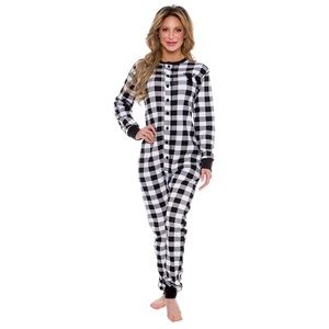 NWT Silver Lilly Oh Deer Slim Buffalo Plaid Flapjack Pajamas